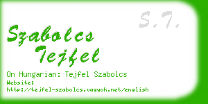 szabolcs tejfel business card